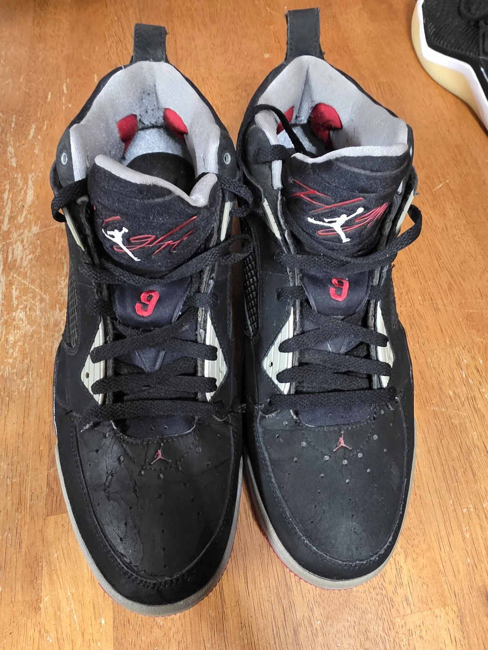 Jordan Men’s High-Top Sneakers - Black/Red/Gray